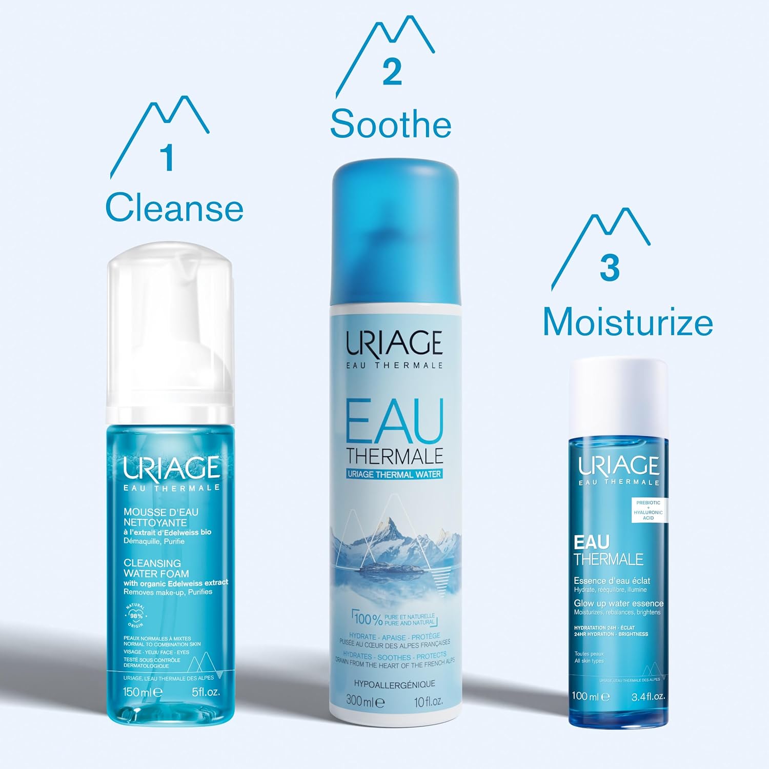 Uriage Thermal Water Essence - Hydrating Facial Booster with Hyaluronic Acid for 24-Hour Moisture & Brightness