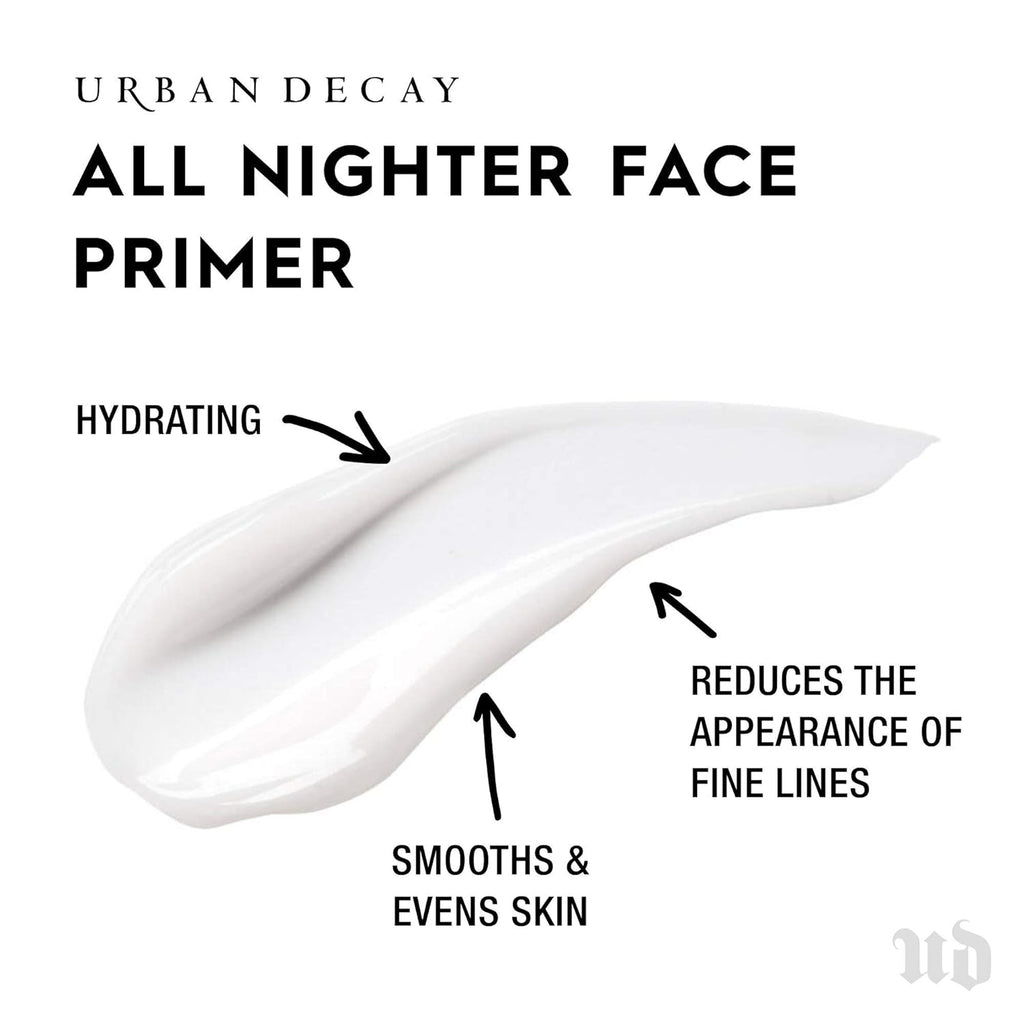 Urban Decay All Nighter Face Primer - Smoothing & Hydrating Makeup Base for All Skin Types, Paraben-Free & Vegan