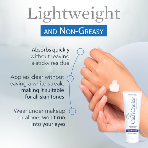 Clear Choice Sunscreen SPF 45 - Oil-Free, Reef-Safe Face Moisturizer with Zinc Oxide | 4oz