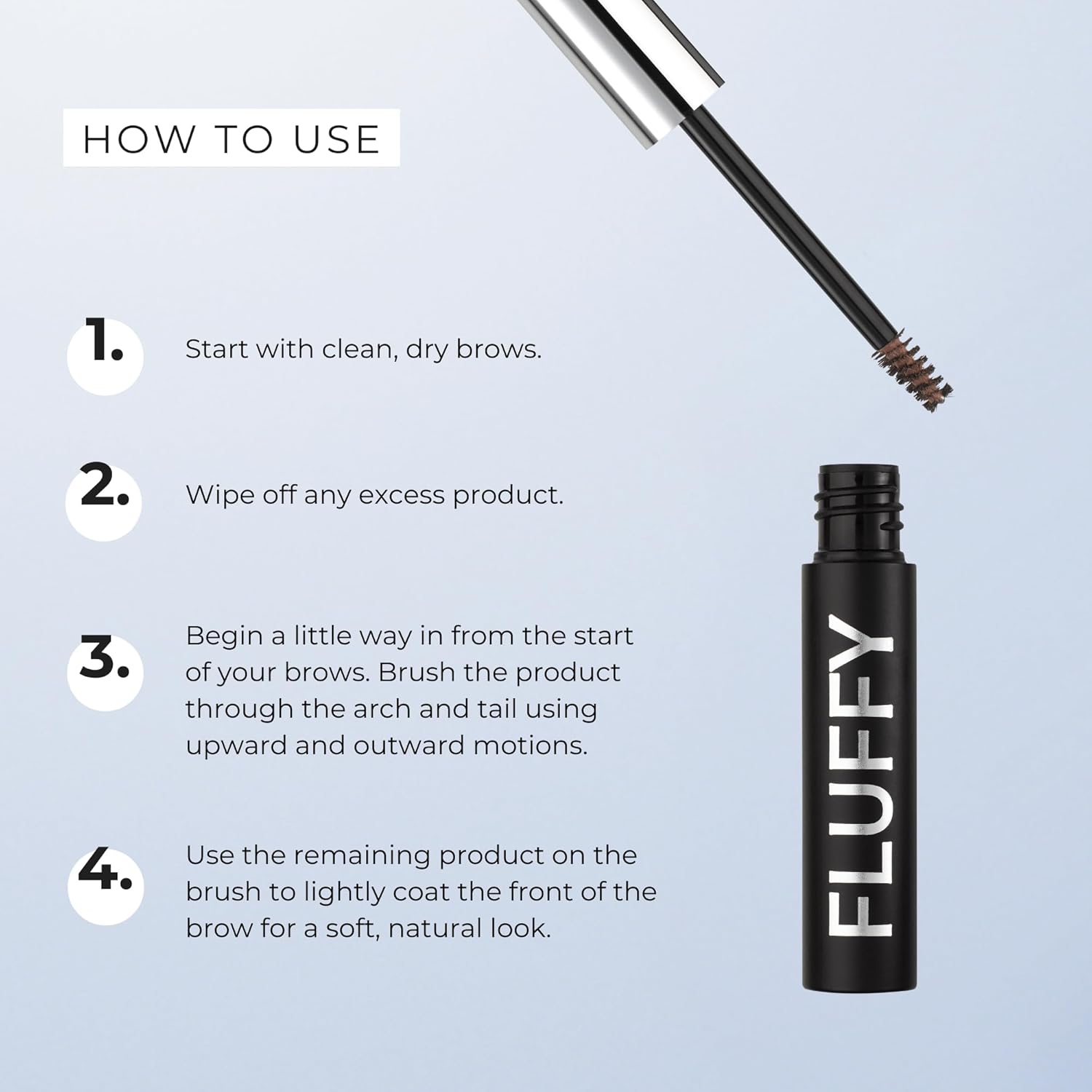 Wunderbrow Fluffy Brow Wax - 16-Hour Hold, Smudgeproof & Water-Resistant | Shade: Black/Brown