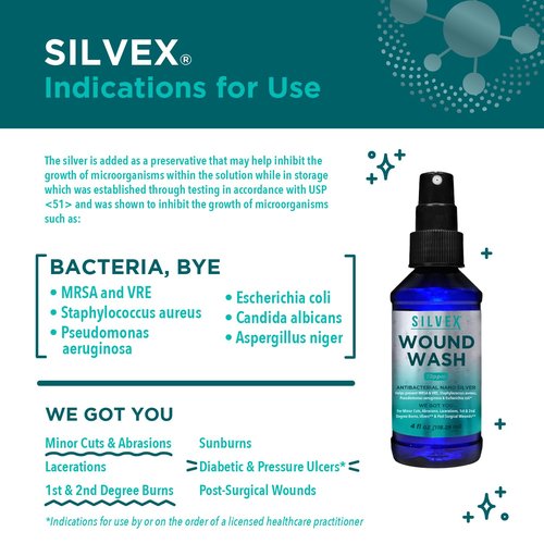 Be Smart Get Prepared Silvex Wound Wash 4oz - Minor Cut, Abrasion,1st Degree Burn