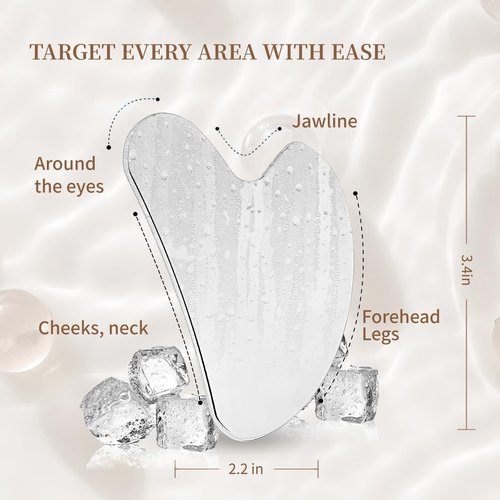 2Pcs Gua Sha Facial Tools Stainless Steel - Lift, Depuff & Glow | Spa-Grade, Travel-Ready, Metal GuaSha Tool for Face, Neck, Body Lymphatic Drainage Massager Natural Skin Care
