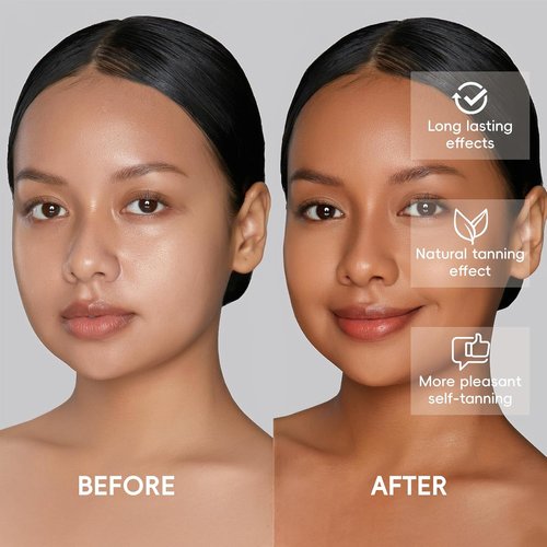 Sunless Tanning Drops | Natural Glow Self Tanner Serum with Hyaluronic Acid & Vitamin E - Fragrance-Free, Lightweight Bronze Formula for Face & Body