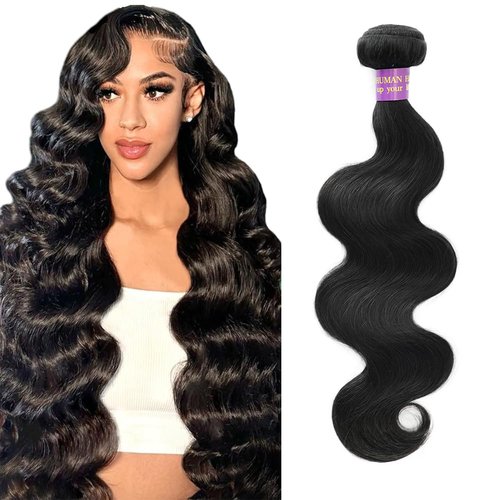 KAITHLYPO 22 Inch Body Wave Bundles Human Hair 12A 100% Unprocessed Brazilian Virgin 1 Bundle for Women Weave Quick Human Hair Bundles Body Wave