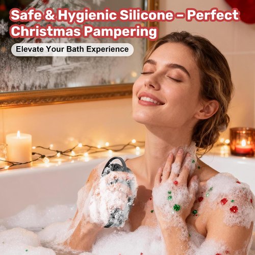 JODBUY Silicone Body Scrubber - Perfect Christmas Stocking Stuffers for Men, Women, Kids & Teens| Bulk Stocking Stuffers Gift Idea, Exfoliating Bath Brush, Fun Stocking Stuffers Candy Alternative 2025