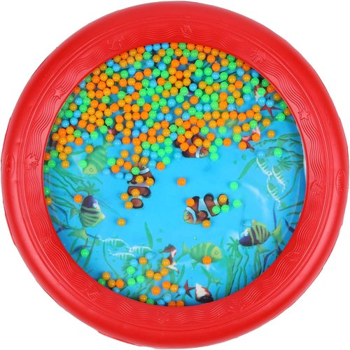 Musfunny Ocean Drum | Gentle Sea Sound Music Instrument for Kids - Red Educational Toy