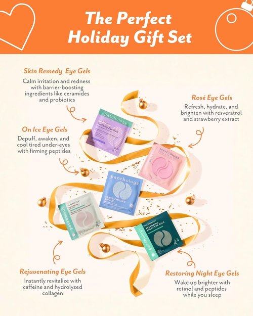 Patchology Patching All The Way Gift Set - Hydrating Under Eye Masks with Collagen & Retinol | 5-Pair Sampler