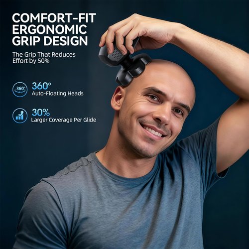 Head Shavers for Bald Men, 7D Electric Razor 10000 RPM High-Speed Mens Head Shaver, LED Display & IPX8 Waterproof for Wet/Dry Use, Fast Rechargeable Shaving Grooming Kit
