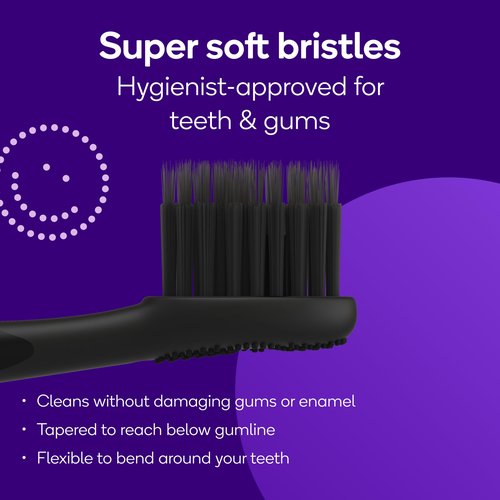 BURST Emergency Replacement Heads for Original Sonic Electric Toothbrush (Black /2 Pack) | Ultra Soft Bristles for a Fresh Start After Sickness | Deep Clean, Stain & Plaque Removal
