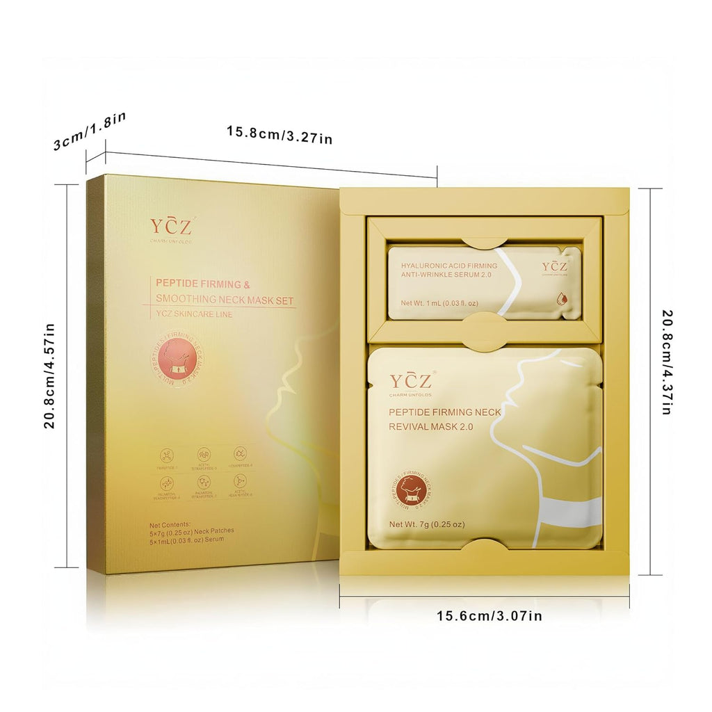 Ycz Firming Neck Mask | Deep Hydration & Collagen Anti-Wrinkle Patches with 8 Peptides