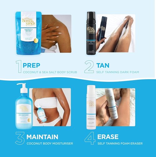 Bondi Sands Aero Self Tanning Foam - Lightweight, Fast-Drying Formula for Hydrated, Long-Lasting Glow | 7.61 Oz/225 mL