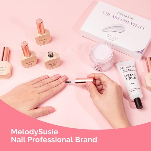 MelodySusie Nail Glue Nail Dehydrator and Primer Set Long Lasting Shine Nail Polish Art Design Manicure Kit Perfect Gifts for Women Girls 3 Pcs 15ml Clear