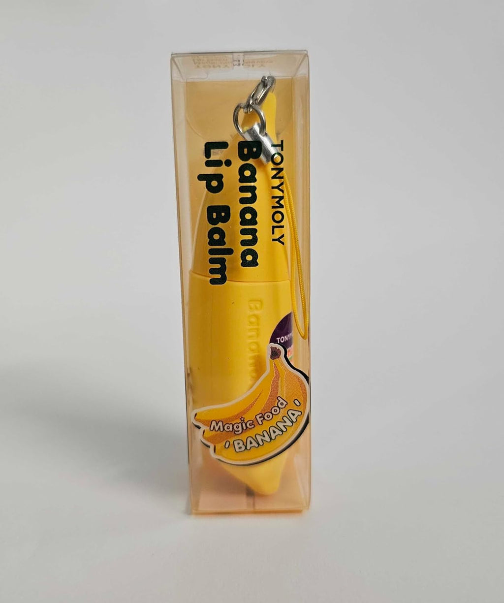 TONYMOLY Magic Food Banana Mini Lip Balm - Hydrating Korean Lip Care with Shea Butter & Vitamin E | Travel Size