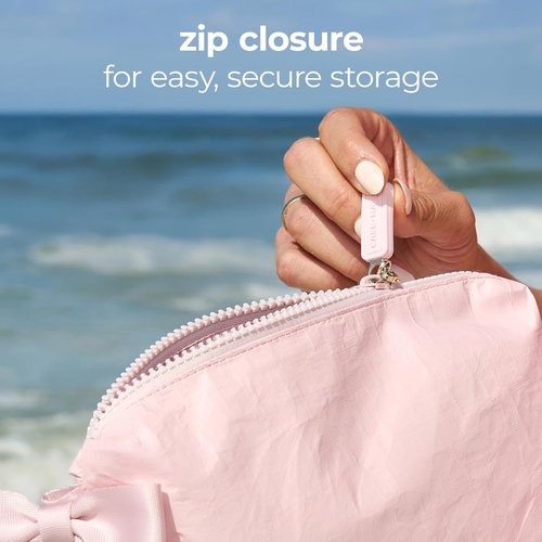 Case-Mate Essential Crinkle Makeup Bag - Waterproof Travel Pouch for Toiletries & Beach Essentials