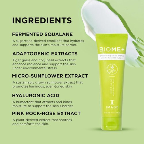 IMAGE Skincare BIOME+ Smoothing Cloud Crème - Microbiome Friendly Night Cream for Hydrated Skin