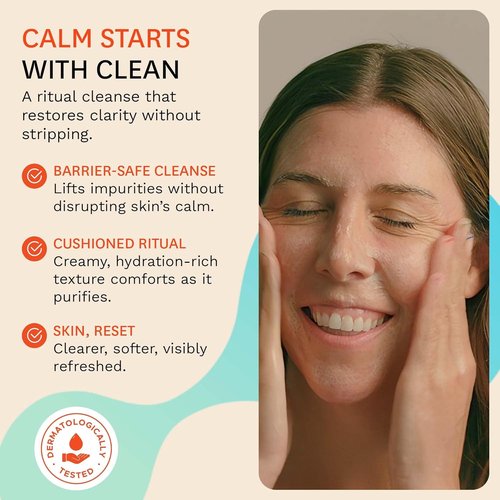 Fig.1 Hydrating Facial Cleanser - Gentle Face Wash with Glycerin & Squalane | Fragrance-Free for Sensitive Skin | 3.4 oz Refillable Bottle