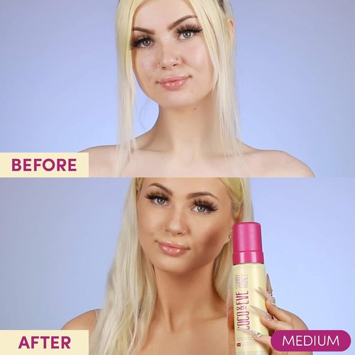 Coco & Eve Self Tanner Foam Kit - Medium Streak-Free Tanning Mousse with Applicator Mitt | Vegan & Cruelty-Free