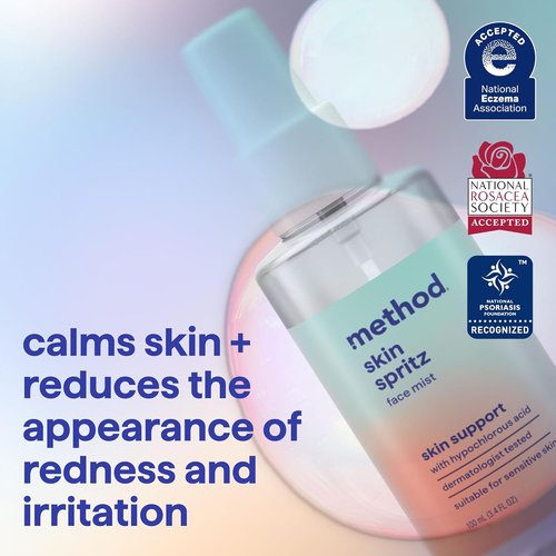Method Hypochlorous Acid Skin Spritz - Daily Face Mist to Reduce Redness & Promote Healthy Skin | Travel Size 3.4 fl oz