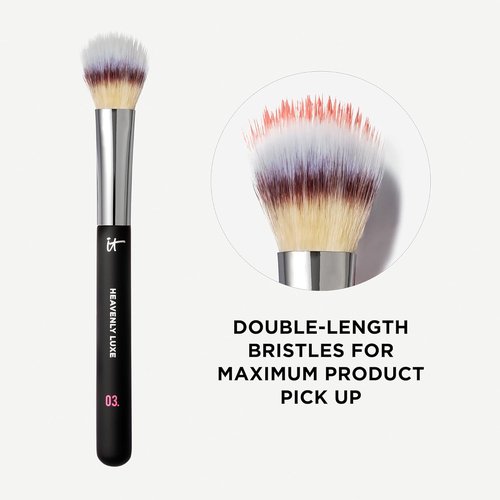 IT Cosmetics Heavenly Luxe Cream Blush Brush #3 - Soft Bristles for Flawless Blush & Bronzer Application