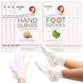 SpaLife Moisturizing Hand Gloves & Foot Mask Socks | Korean Skincare Set for Dry Cracked Hands & Dry Cracked Feet Callus Remover Alternative | Self Care Gifts for Women | 4 Hand, 4 Foot