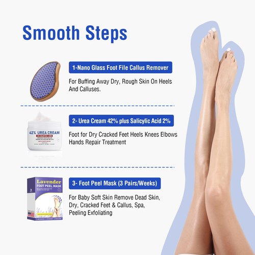 OUKEYA Glass Foot File Callus Remover: Nano Glass Heel Scraper for Feet Shower Foot Scrubber Pedicure Dead Skin Remover Shower Care Crystal Hair Remover Hair Eraser for Back Arms Legs 1PC