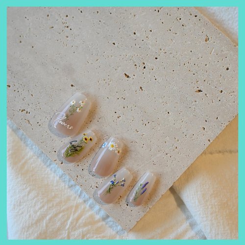 CESTSIREN Flower Nail Art Stickers 3D Embossed Nail Decals for Nail Art Design Self-Adhesive Spring Summer Nail Accessories for Women Nail Art Supplies 3 Sheets