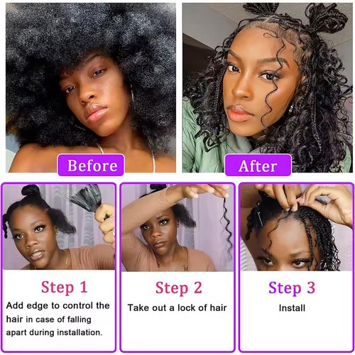 20 Inch Human Braiding Hair For Boho Braids Deep Wave Bulk Human Hair for Braiding 100g/pack 2 Bundles Human Braids Hair Extensions No Weft