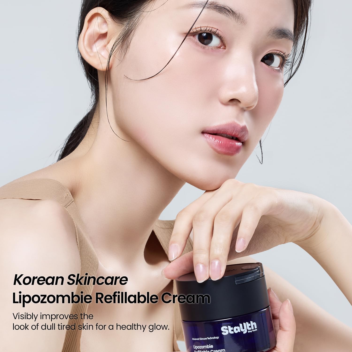 Zombie Reset Cream - Refillable Hydrating Face Moisturizer with Peptides | Korean Skin Revival, 50ml