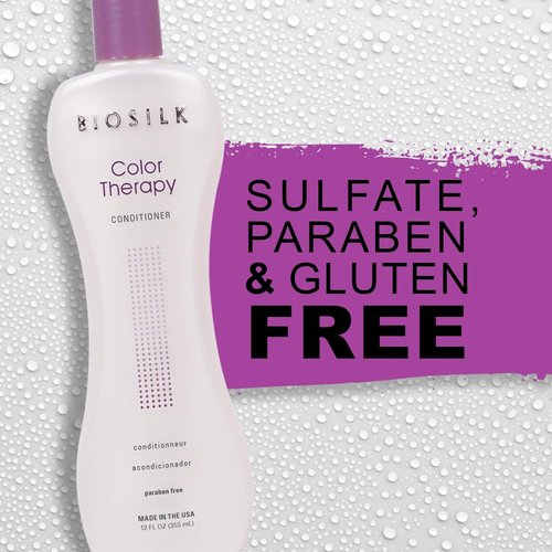 BioSilk Color Therapy Conditioner - Replenishes Moisture & Enhances Vibrancy | Sulfate-Free, 12 Oz