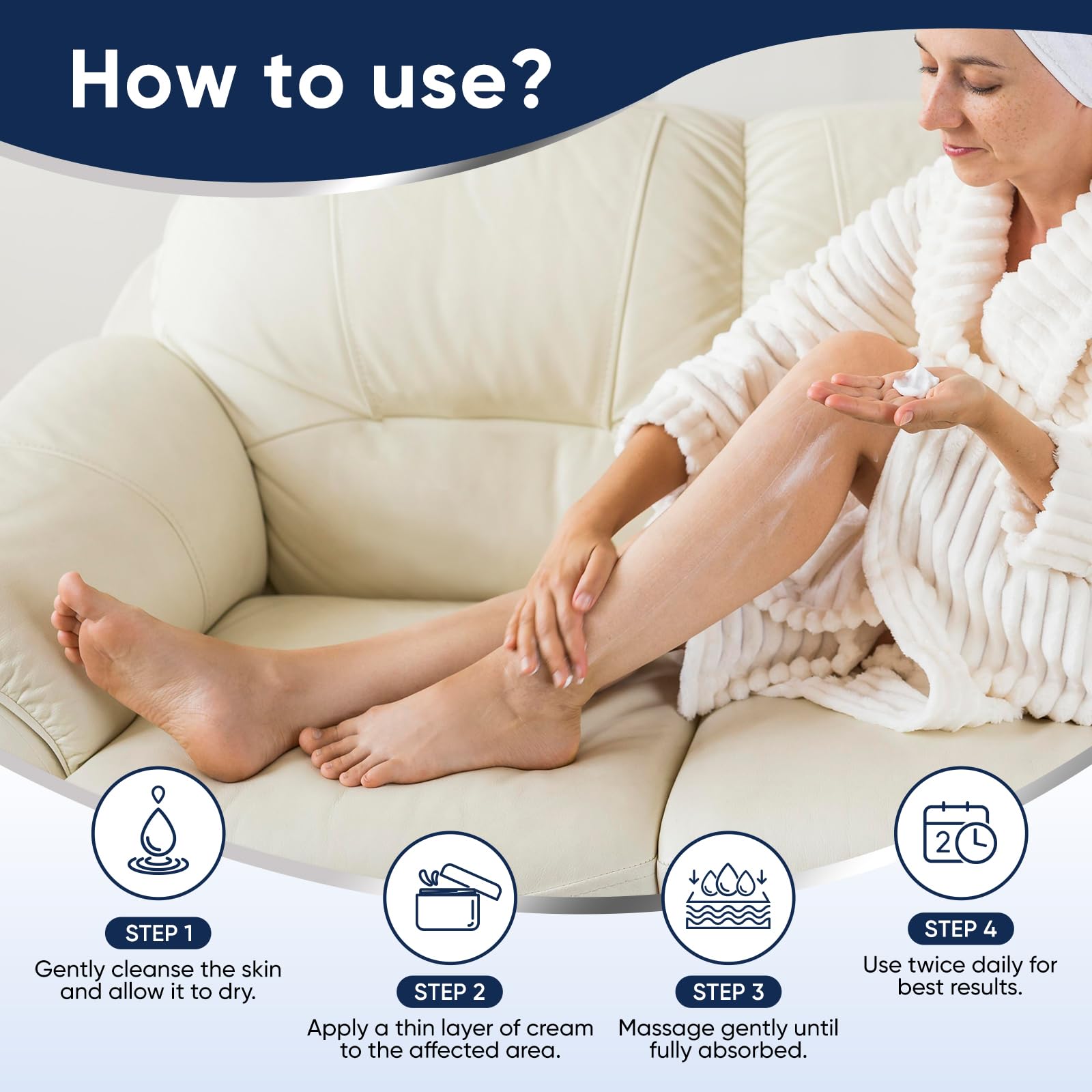 VREKEF Urea Cream 40 Percent for Feet Maximum Strength, Urea Cream 40% Plus Salicylic Acid 2%, Foot & Hand Cream for Dry Cracked