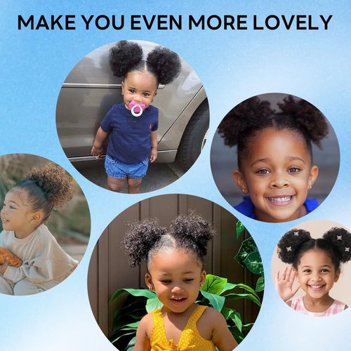 TANJET 8in Natural Black Voluminous Afro Puff - 100% Human Hair Drawstring Ponytail with 3 Non-Slip Combs | Heat-Resistant Kinky Curly Extension (8in, Natural Black 1B#)