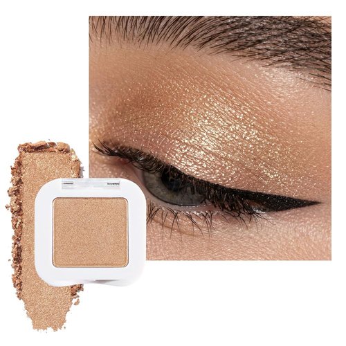 Evpct Gold Single Eye Shadow Palette - High Pigment Shimmer & Glitter for Mature Skin | Bronze & Copper Tones