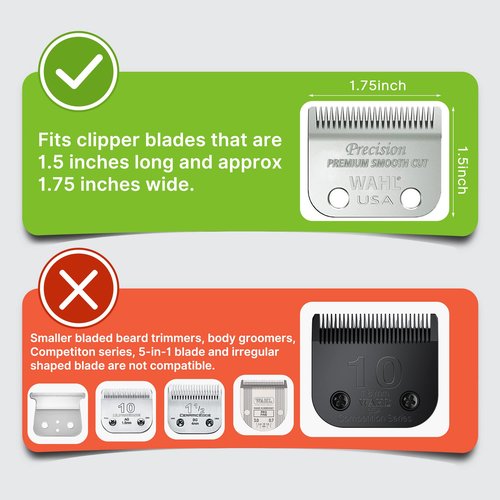 Clipper Guards for Wahl 10 12 14 16 18 20 Hair Clipper Guards 6pcs Extra Long Clipper Guard Attachments 2.5 Inch Clipper Guides Multiple Sizes Universal 2.5", 2.25", 2", 1.75", 1.5", 1.25" (Dark Gray)