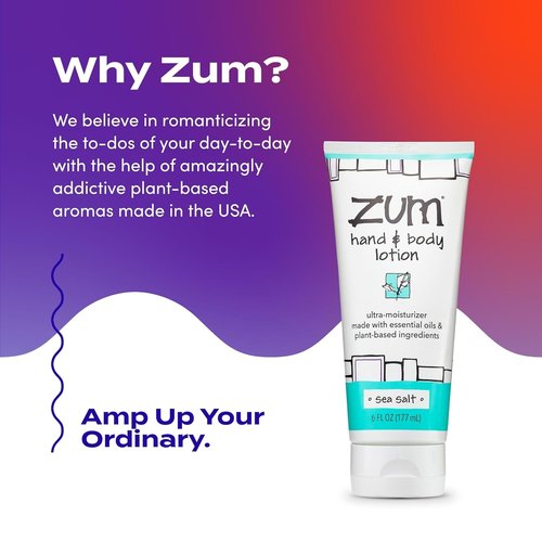 Indigo Wild Zum Hand & Body Lotion - Natural Moisturizer with Shea Butter & Jojoba Oil - Sea Salt Scent | 6 fl oz (2 Pack)