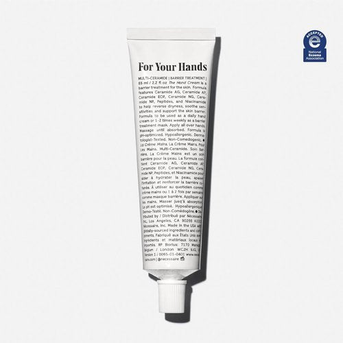 Nécessaire Hand Cream - Fragrance-Free Lotion with 5 Ceramides & Peptides | Fast-Absorbing, Non-Greasy - 2.2 fl oz