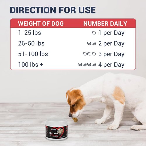 3-in-1 Advanced Dog Hip & Joint Supplement - Tasty Glucosamine Chews for All Breeds & Seniors - Chicken Flavor