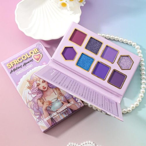 Skiennix 12-Color Zodiac Eyeshadow Palette - Highly Pigmented Matte & Metallic Shades for Professional Eye Makeup