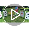 Giant Alice Wonderland Party Decorations 22.9 x 14 Inches with Stakes - Queen Soldier Yard Signs Set