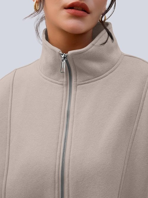 AUTOMET Women's Oversized Quarter Zip Sweatshirt - Cozy Fleece Pullover Hoodie for Fall Workouts
