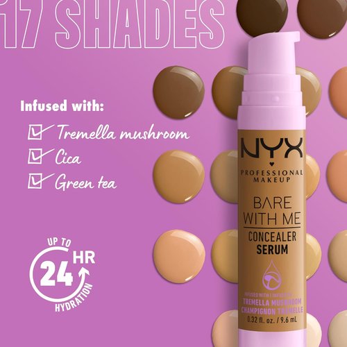 NYX PROFESSIONAL MAKEUP Bare With Me Concealer Serum - 24Hr Hydration Concealer in Tan