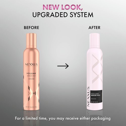 Nexxus Styling Hair Mousse - Volume Boosting Formula with Medium Hold | 10.6 oz Powered by STYLEPROTECT Technology