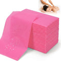 SHENKUAI Massage Table Sheets Disposable Spa Table Bed Covers -100 PCS 71"x31" Non Woven Fabric Waterproof Protector for Waxing, Tattoo, Beauty Salon,Facial, Esthetician Supply(Pink)