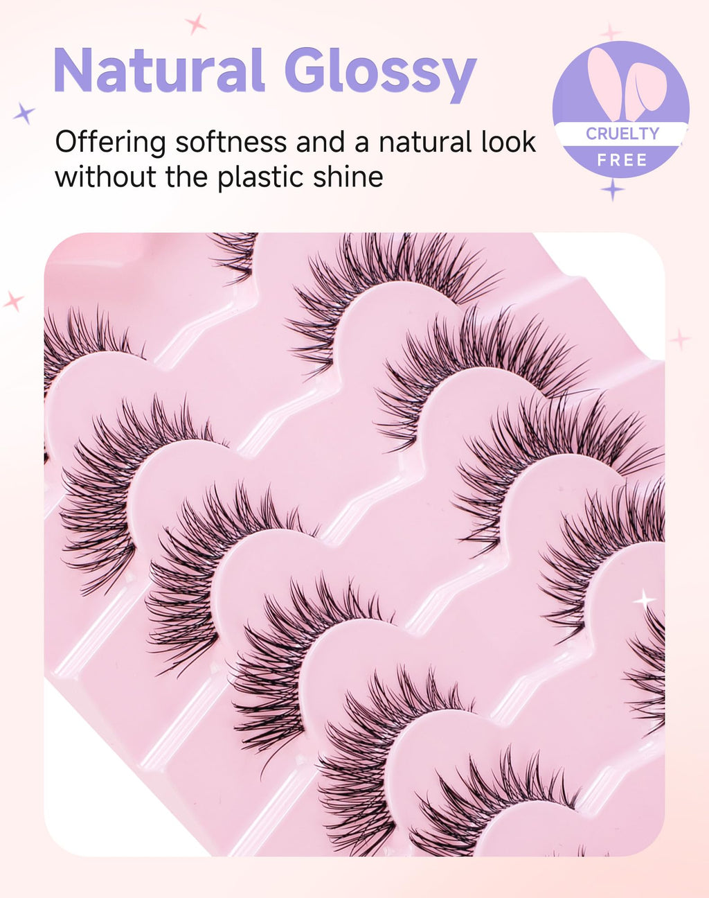 Wispy Natural Lashes Flared False Eyelashes Fluffy Fake Lashes Flared-06