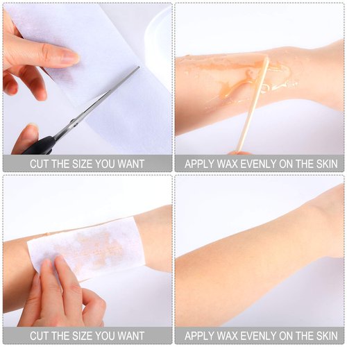 Maitys Wax Strips Roll, Non Woven Muslin Strips for Body and Facial Hair Removal, 2.75" x 50 Yards, White