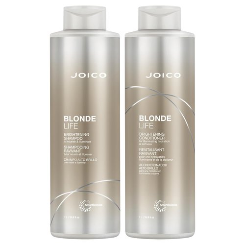 Joico Blonde Life Brightening Shampoo & Conditioner - Sulfate-Free Formula for Soft, Smooth Blonde Hair