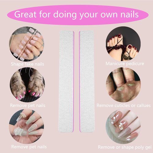 27pcs Emery Board Nail File,80/80 Grit Finger Nail Files for Acrylic and Gel Nails