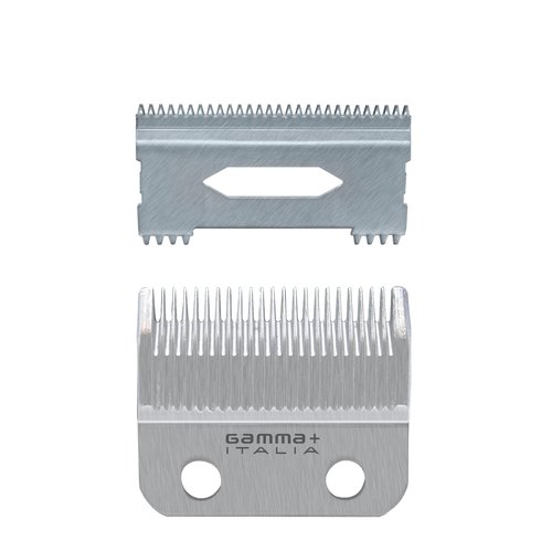 GAMMA+ Replacement Fixed Stainless Steel Taper Hair Clipper Blade with Stainless Steel Shallow Tooth 2.0 Cutter Set