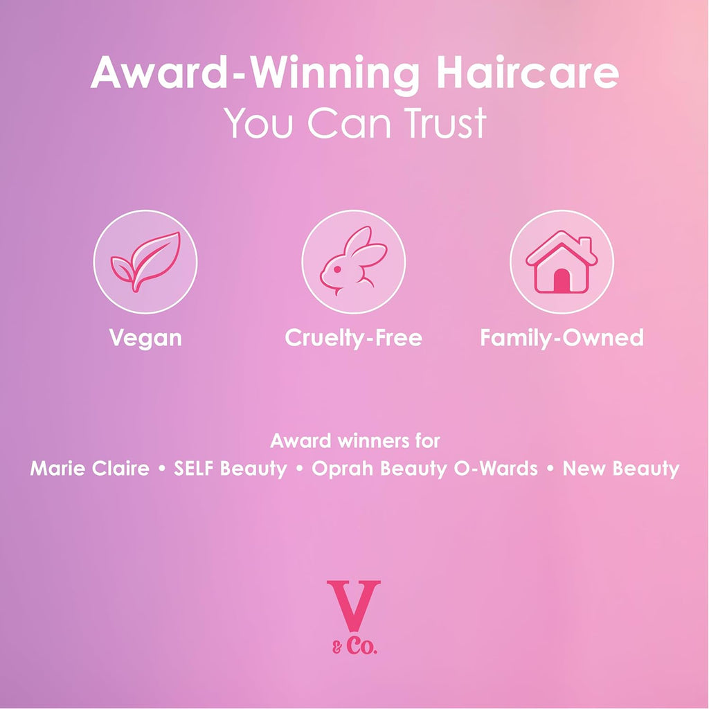 V&Co. Curly Pop Curl Defining Conditioner - Sulfate & Paraben Free Hydration with Peptides & Jojoba Oil | 12 fl oz