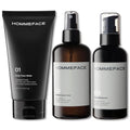 HommeFace Men's Daily Trio Skincare Set - 3-Step Routine with Face Wash, Toner & Moisturizer | CICA & Tea Tree Extracts