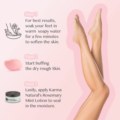 Karma Organic Callus Remover Foot File for Feet, Professional Foot Exfoliator Pedicure Tool for Soft, Smooth Heels